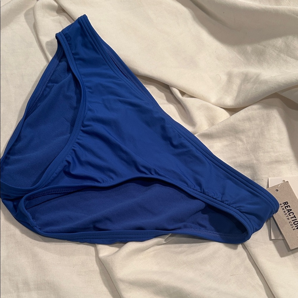 Reaction Kenneth Cole Blue Bikini Bottom size large NEW